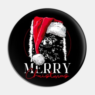 Funny Santa Pomeranian Merry Christmas dog mom Pin