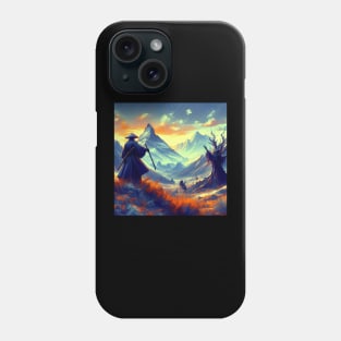 Samurai and Witch - Journey To Mount fuji Phone Case