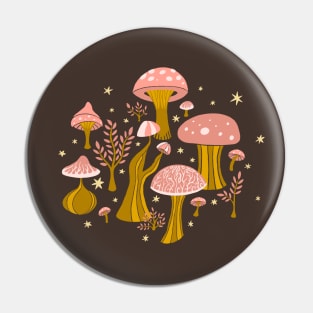 magic mushrooms in the forest Pin