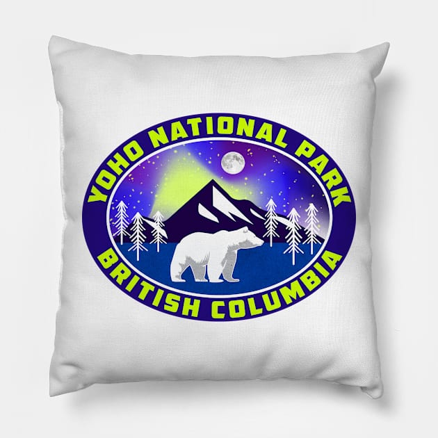 Yoho National Park British Columbia Canada Bear Rocky Mountains Pillow by TravelTime