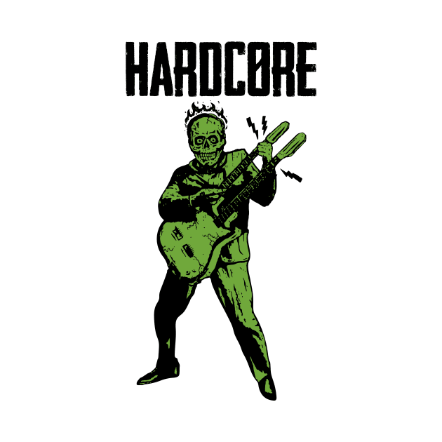 Hardcore guitarist Skull by pontosix