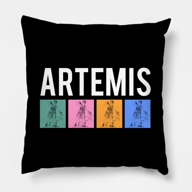 Artemis, Greek mythology Pillow by cypryanus