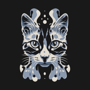 Cute Cat Illusion Design, Funny Cat Lover Gift Idea T-Shirt