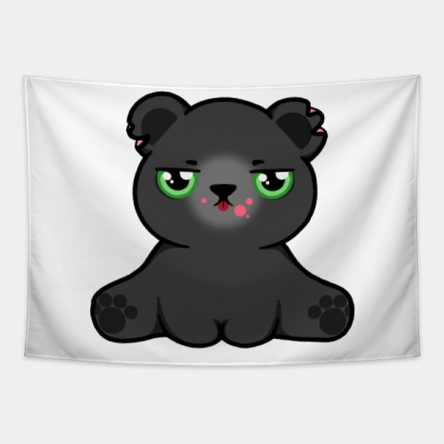 BabyBlackBear Tapestry by SmolBunny