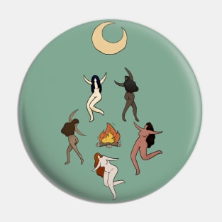 Witches Dancing Under the Moonlight Pin