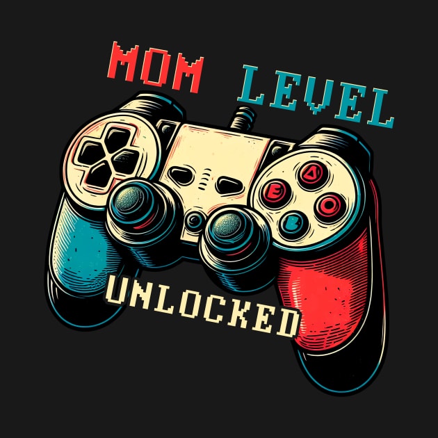 Funny New Mom Level Unlocked Gaming Pregnancy Announcement by ArtbyJester