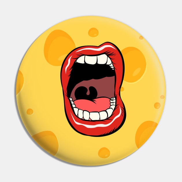 Cheesy Smile Scream Pin by Camp Happy Hour