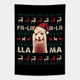 Christmas Llama Tapestry