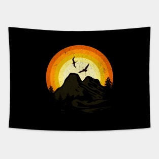 mountain and sunset Tapestry