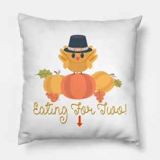 Thanksgiving Eating For Two Pillow