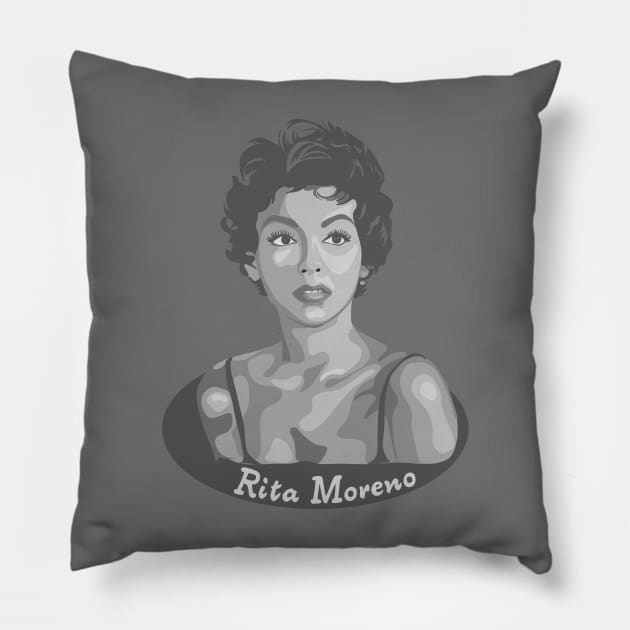 Rita Moreno Portrait Pillow by Slightly Unhinged