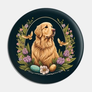 Golden Retriever happy easter day Pin