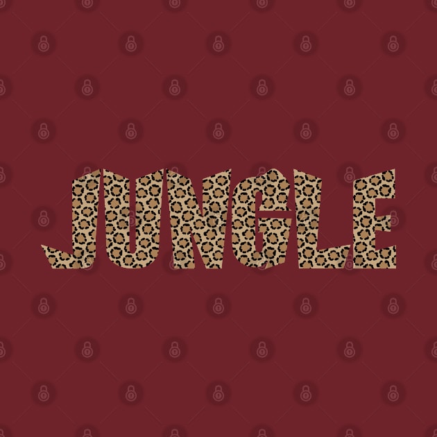 Jungle Word With Leopard Print by IsmaSaleem