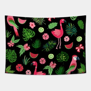 Pink Flamingo Pattern Tapestry