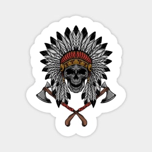 skull indian Magnet