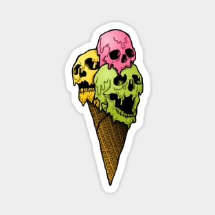 Skull Ice Creams Cones Magnet