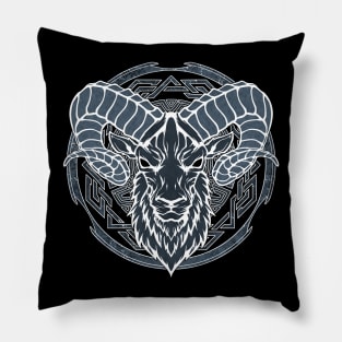 Viking Celtic Ram Aries Zodiac Pillow