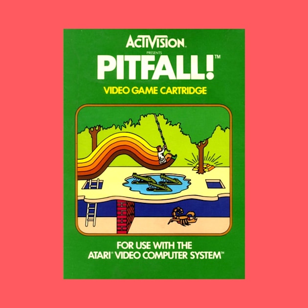 Classic 8-Bit Video Game Box Art - Pitfall! by Starbase79