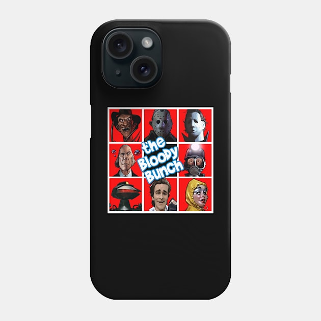 the Bloody Bunch 70/80 Killers Phone Case by David Hurd Designs