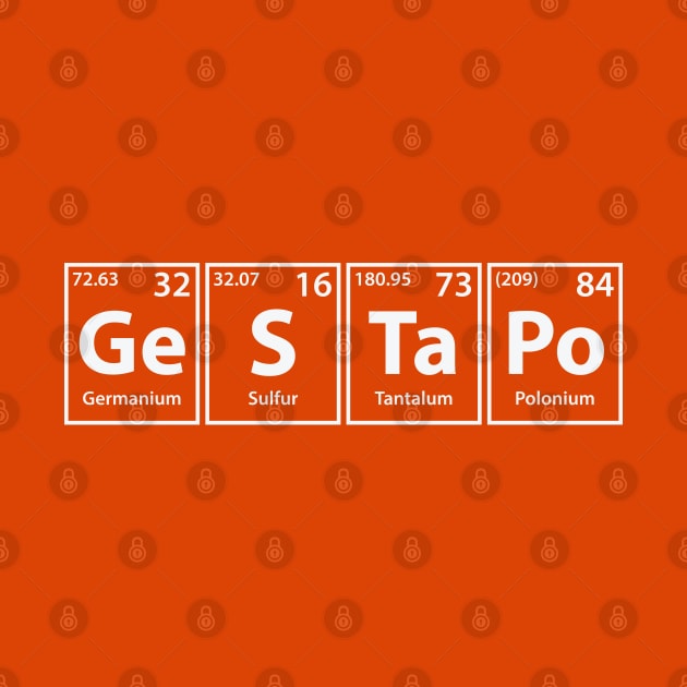 Gestapo (Ge-S-Ta-Po) Periodic Elements Spelling by cerebrands