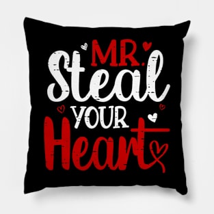 Mr Steal Your Heart Valentines Day Shirts For Boys Kids Son Pillow