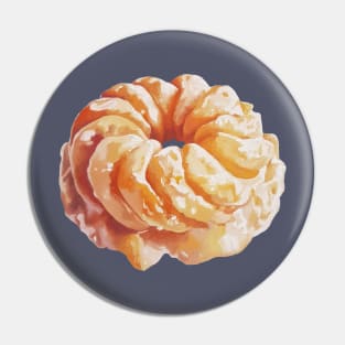 Honey Cruller - donut painting (no background) Pin