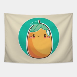 Cute Kawaii Papaya Sticker - Adorable Cartoon Fruit Illustration - Perfect for Papaya Lovers, Kawaii Fans, and Tropical Fruit Enthusiasts - inspired by Herczeg Timea Tapestry