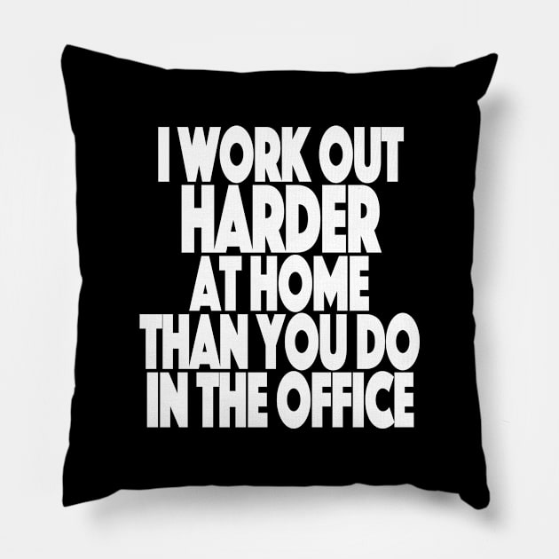 Working Out From Home Funny Workout At Home Pillow by SugarMootz