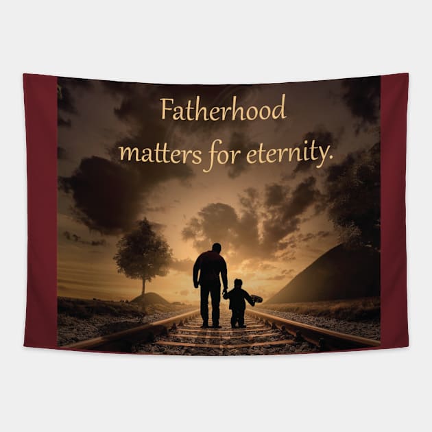 Inspiring gift for a Christian dad or father Tapestry by Third Day Media, LLC.