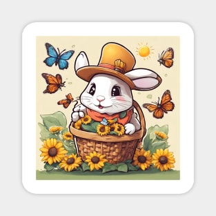 Fluttering Fantasia: Rabbit Radiance Magnet