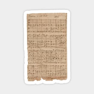 Bach | Original handwritten score by Johann Sebastian Bach Magnet
