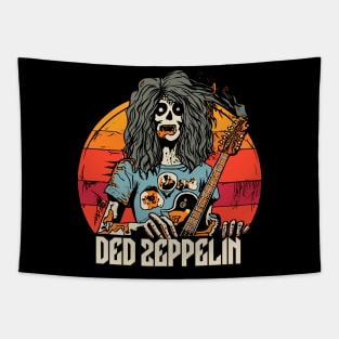 Zombie Classic Rocker Retro Vintage Sunset - Undead Music Vibes Tapestry