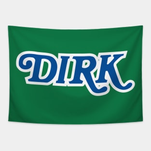 Dirk Mavs Retro Logo Blue Tapestry