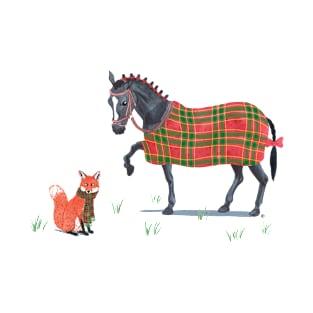 Tartan Horse and Fox T-Shirt