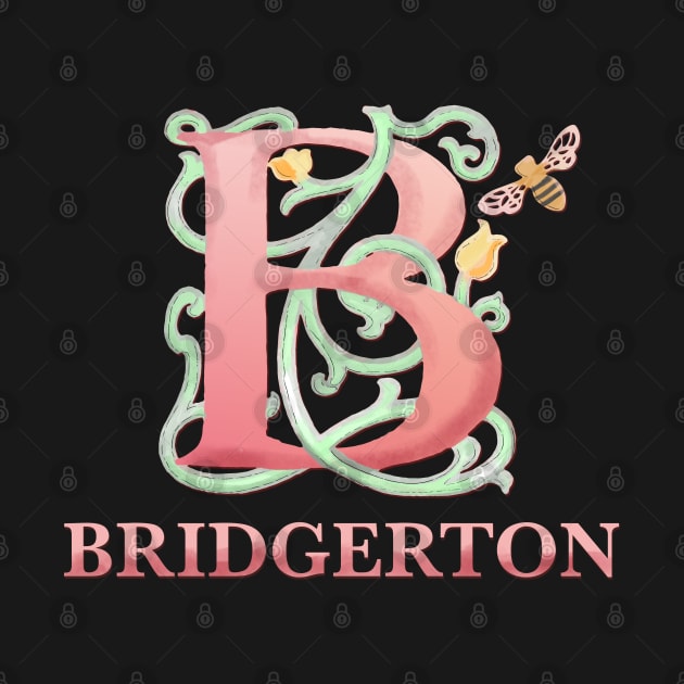 Vintage Bridgerton Monogram Lettering with a Bee by YourGoods