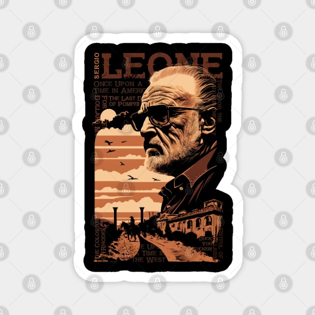 Sergio Leone Films Shirt Magnet by The Fanatic