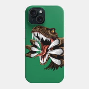 Velociraptor Dinosaur Attack Phone Case