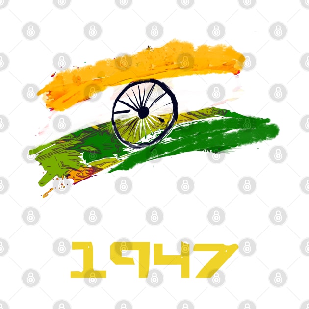 1947 India Flag by FasBytes