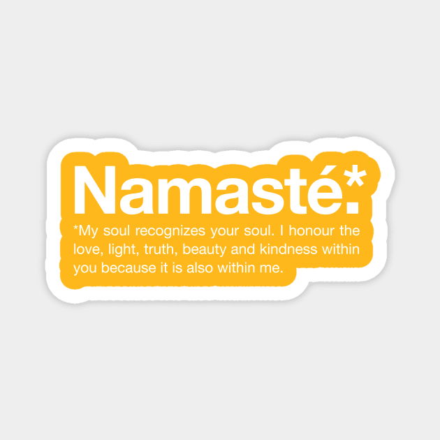 Namaste Definition (UK), Yoga and Wellbeing Magnet by Positive Lifestyle Online