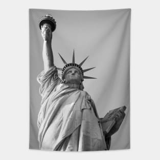 Statue of Liberty - Black & White Photo Tapestry