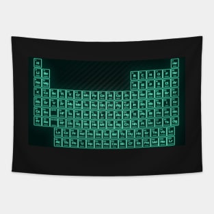 Tritium Green Glowing Tube Periodic Table Tapestry
