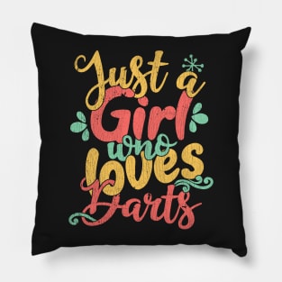 Just A Girl Who Loves Darts Gift design Pillow