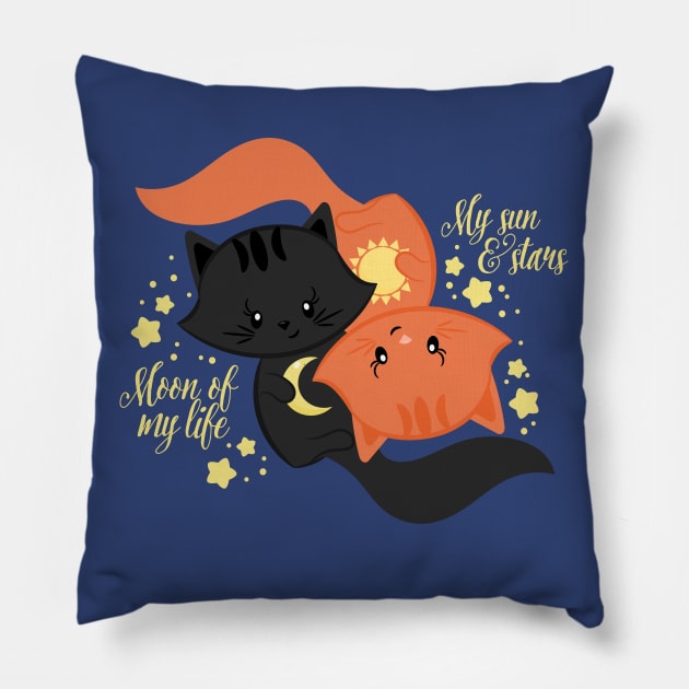 My Sun and Stars, Moon of My Life Pillow by JessicaSawyerDesign