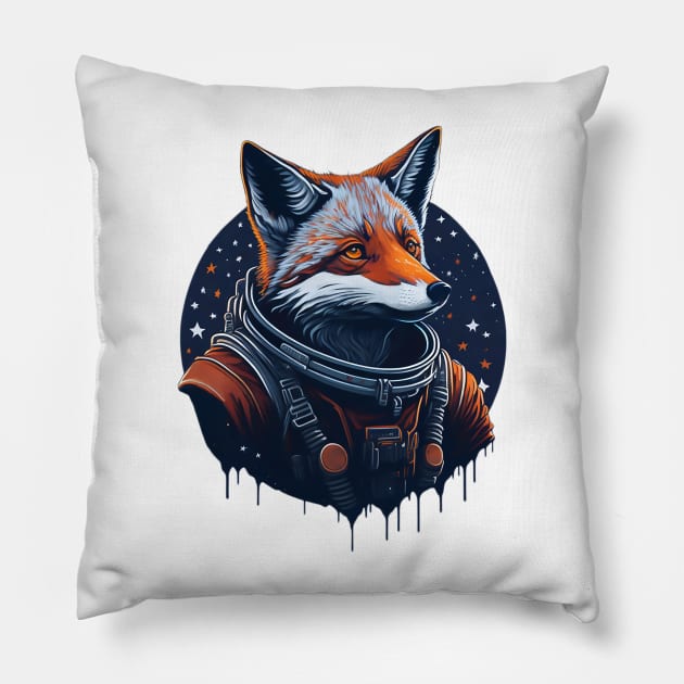 Astronaut Fox 01 Pillow by rafaelbranco