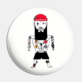 Tattooed Bearded Sailor Pin