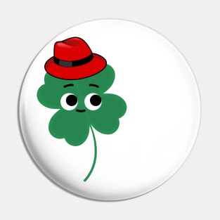 Nervous clover leaf on St. Patrick's Day Pin