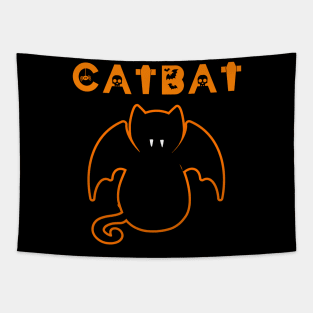 Funny Gifts for Halloween CatBat Tapestry