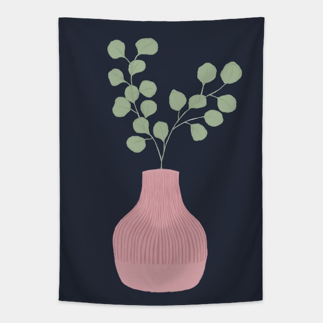 Still Life - Eucalyptus branch in a vase Tapestry by PrintablesPassions