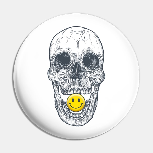 Smiley Skull Pin by rcaldwell