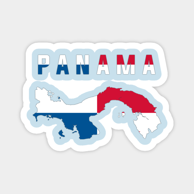 Panamanian Flag inside Map of Panama Panama Flag TeePublic